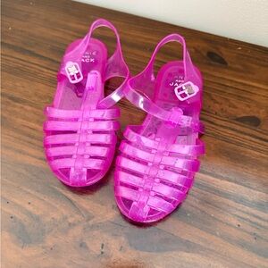 Janie and Jack Vibrant Pink Jelly Sandals 12c
